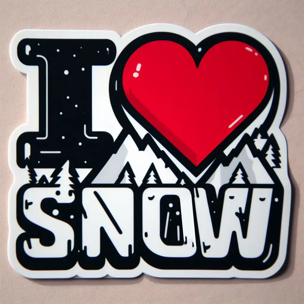 I Love Snow - For Winter - Stickers