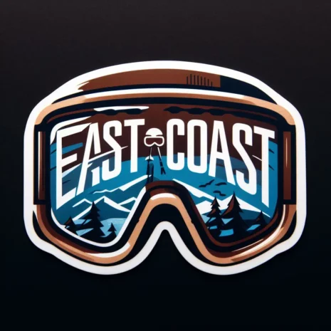East Coast Skiing Goggle Sticker V1